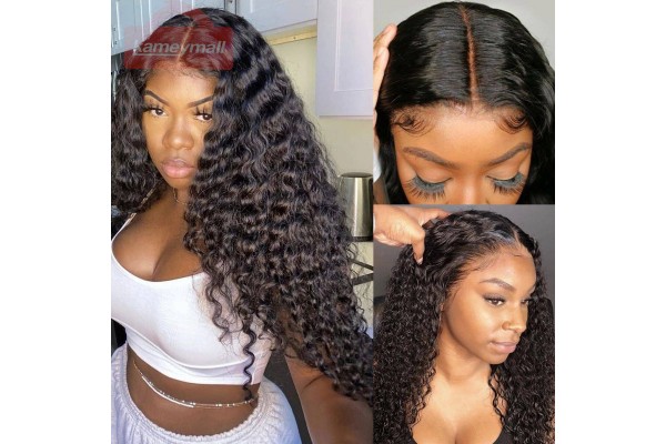 Lace Front Wig Cheap Real Hair Extensions 13×6 Deep Wave Curly Virgin Human Wigs 