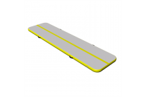 Best Gymnastics Air Track Air Mat Outdoor Gray Surface Yellow Side Kameymall
