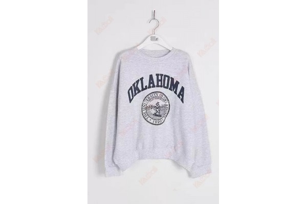 Thin Sweatshirts Women's Grey Sweatshirt Crop Sweatshirt Cozy Sweatshirt Kameymall
