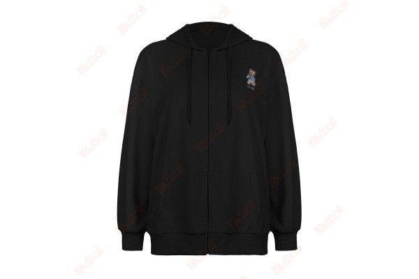 Women's Age Reduction Premium Hoodies Solid Color Full Zip Hoodie Kameymall