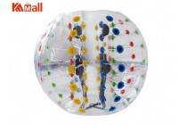 Zorbing Ball Inflatable Bubble Soccer Giant Clear Plastic Ball Colorful Dots Kameymall 
