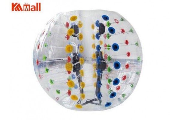 Zorbing Ball Inflatable Bubble Soccer Giant Clear Plastic Ball Colorful Dots Kameymall 
