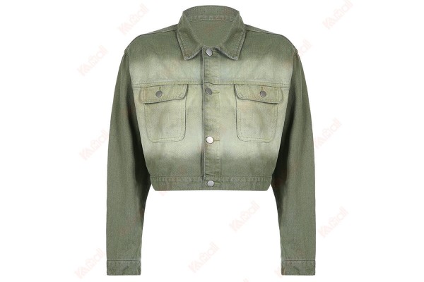 Short Fashion Youth Long Sleeved Ladies Jacket Trendy Jean Jackets Kameymall