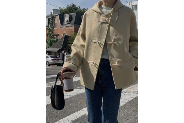 Ladies Urban Casual Coats Korean Loose Snow Coat Plain Crop Wool Coats Kameymall