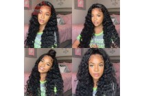 Curly Wig Best Quality Hair Extensions 13×6 Lace Front Wig Loose Wave Kameymall