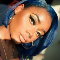 Bob Wigs Short Cheap Wigs Midnight Blue Human Hair Short Lace Front Kameymall