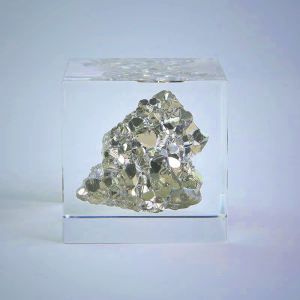 Sola Cube - Pyrite | Preserved Nature in Acrylic Display