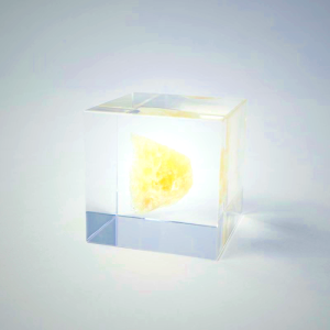Sola Cube - Orange Calcite | Preserved Nature Art
