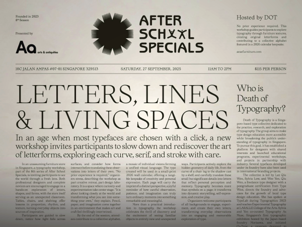 Letter, Lines & Living Spaces: A Typography Workshop