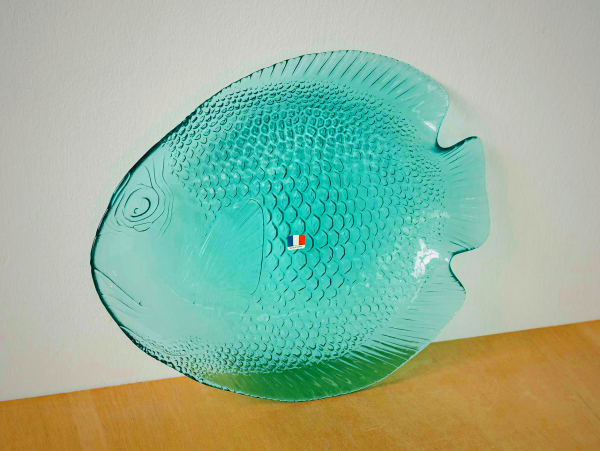 Arcoroc France Fish Glass Plate - Elegant Durable Tableware