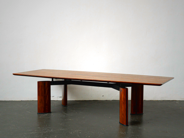 Karimoku Vivente Dining Table - Japanese Rosewood & Steel Design