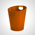 Saito Teak Bin with Rattan - Vintage Japanese Craft