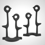 Nambu Tekki Bird Bookend - Cast Iron Japanese Design