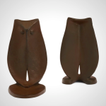Nambu Tekki Cast Iron Owl Bookend by Tadahiro Baba