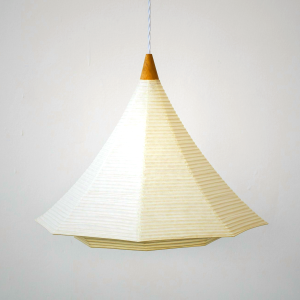 Toshiyuki Tani FUJI Japanese Paper Lantern with Bamboo Frame