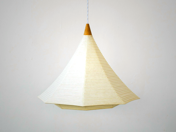 Toshiyuki Tani FUJI Japanese Paper Lantern with Bamboo Frame