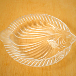 Vintage Soga Glass Fish Plates - Japanese Glassware Collectibles