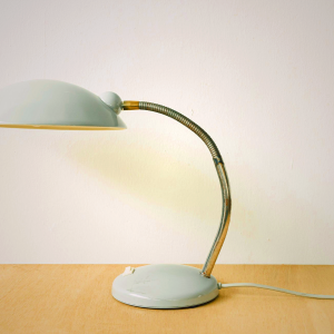 Vintage Gooseneck Table Lamp Light Grey Adjustable Desk Lighting