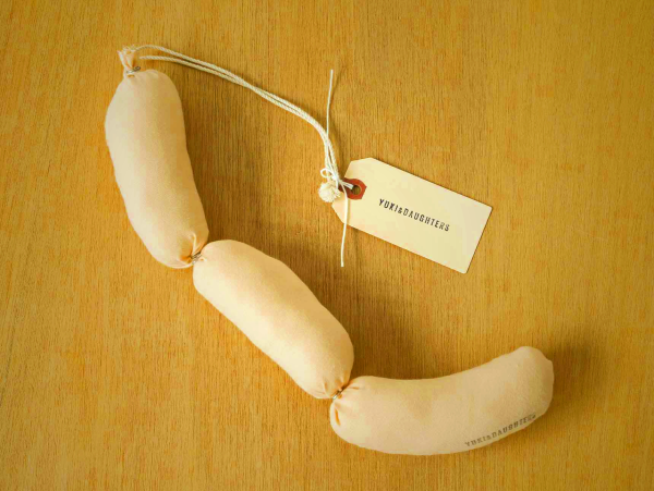 Yuki & Daughters White Sausage - Handmade Inedible Decor