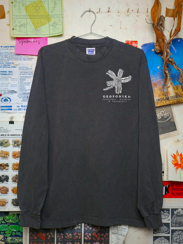 Geoponika Atami Garden Long Sleeve T-Shirt Washed Black