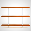 Walnut Open Shelf - Modern Lightweight Shelving Unit