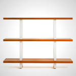 Walnut Open Shelf - Modern Lightweight Shelving Unit